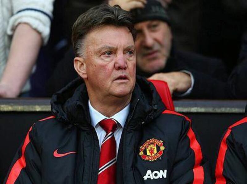 Manager Louis van Gaal of Manchester United looks on during the Premier League match between Manchester United and Hull City at Old Trafford on November 29, 2014 in Manchester, England. (Photo by Matthew Lewis/Getty Images)