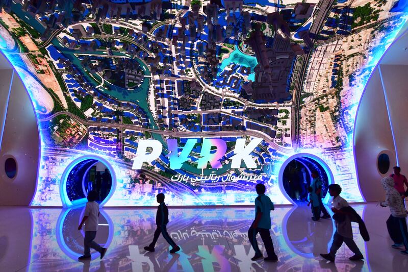 The virtual reality park at Dubai Mall. AFP