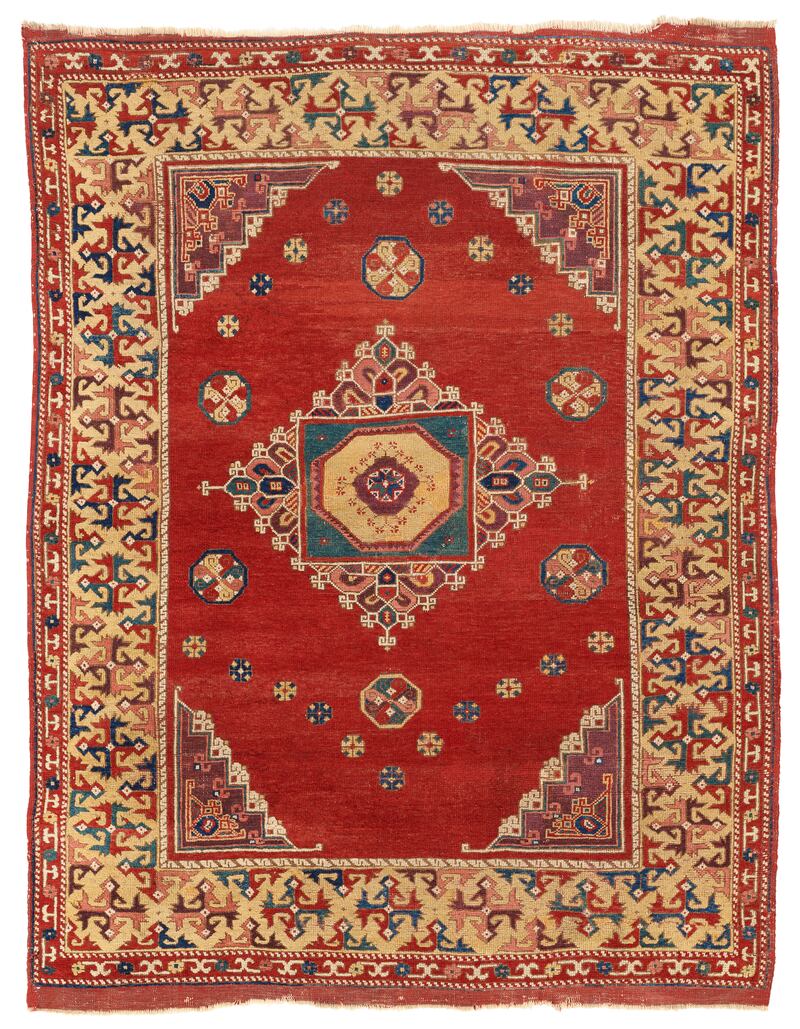 Lot 196 - a Ghirlandaio rug, west Anatolia, 17th century