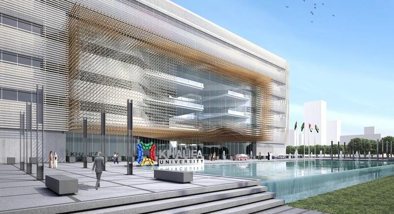 Artist’s impressions of the Khalifa University expansion in Abu Dhabi, which will be able to accommodate 3,000 students. Courtesy Khalifa University