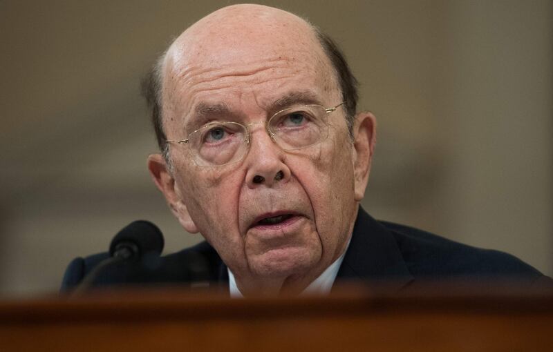 (FILES) In this file photo taken on March 22, 2018 US Commerce Secretary Wilbur Ross testifies about US tariffs on steel and aluminum imports during a House Ways and Means Committee hearing on Capitol Hill in Washington, DC. US Commerce Secretary Wilbur Ross on July 12, 2018 said he would sell all his remaining equity holdings after the government's federal ethics agency said his failure to divest some assets "created the potential for a serious criminal violation."  / AFP / SAUL LOEB
