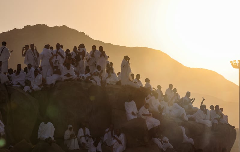 On the second day of Hajj, pilgrims travel from Mina, near Makkah, to Mount Arafat, where they will hear a sermon by Sheikh Yousef bin Mohammad. Reuters