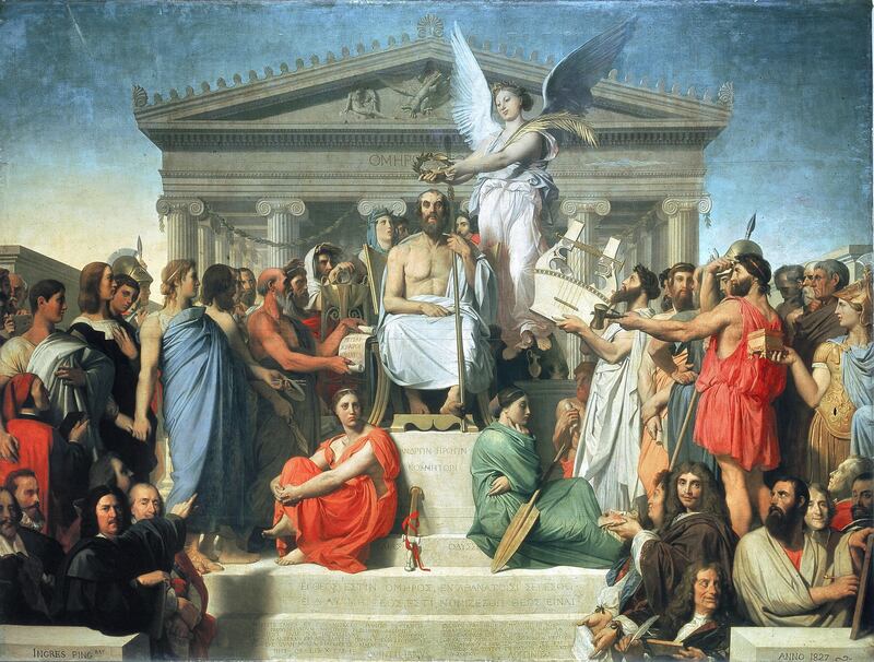 UNSPECIFIED - CIRCA 1754: The Apotheosis of Homer' 1827: Jean Auguste Dominique Ingres (1780-1867) French classical painter. (Photo by Universal History Archive/Getty Images)