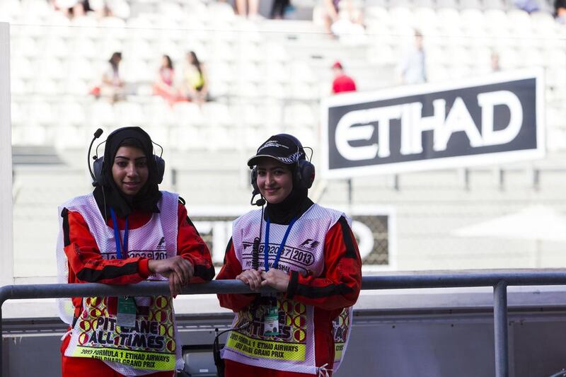 Track marshals during the third practice session of the Formula One Etihad Airways Abu Dhabi Grand Prix Yas Marina Circuit in Abu Dhabi on November 2, 2013. Christopher Pike / The National



Reporter: N/A

Section: News