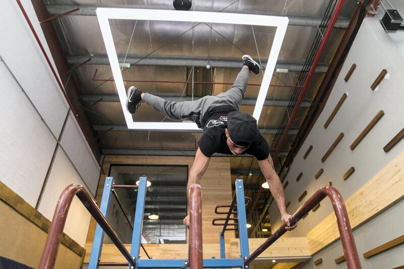 DUBAI, UNITED ARAB EMIRATES - NOV 16:

Calisthenics champion Eryc Ortiz trains at Gravity Gym in Quoz

(Photo by Reem Mohammed/The National)

Reporter: Ann Marie McQueen
Section: LF