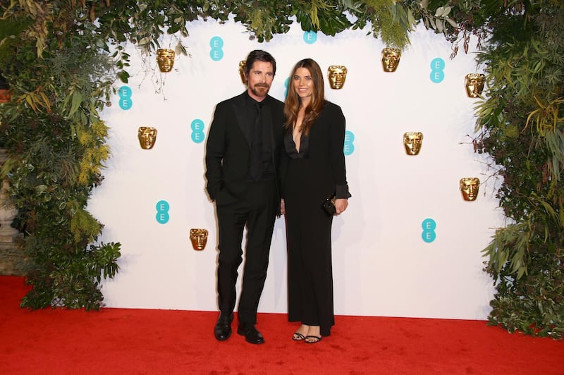Christian Bale and Sibi Blazic at the 2019 Bafta Awards ceremony at the Royal Albert Hall in London, on February 10, 2019. AP