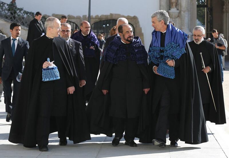 The University of Coimbra in Portugal honoured Sheikh Dr. Sultan bin Muhammad Al Qasimi, Member of the Supreme Council Ruler of Sharjah, with an Honourary Doctorate (Honoris Causa Doctorate Degree) in recognition of his efforts for supporting culture, literature and history on local and international fronts. 