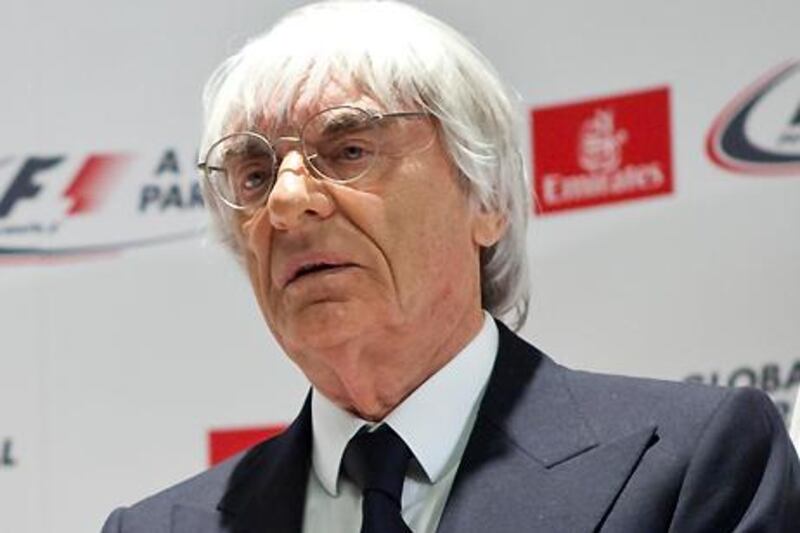 Formula One Group chief executive Bernie Ecclestone in Dubai.