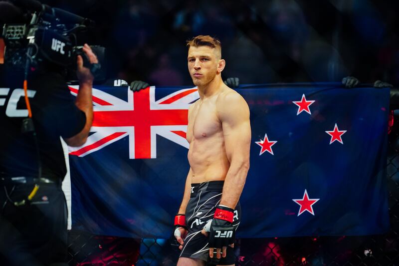 Dan Hooker before his lightweight fight against Nasrat Haqparast at UFC 266 at T-Mobile Arena in Las Vegas. Getty Images