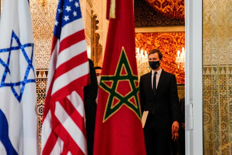 U.S. White House Senior Adviser Jared Kushner, who accompanied an Israeli delegation, is seen during a visit to Rabat, Morocco. REUTERS