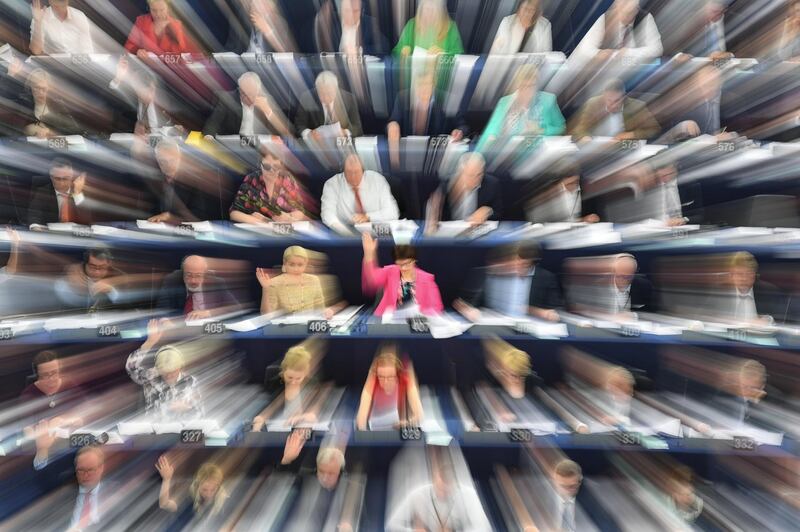 MPs vote on a resolution on the integrity of the Commission's appointment of its Secretary General at the European Parliament in Strasbourg. Patrick Seeger / EPA