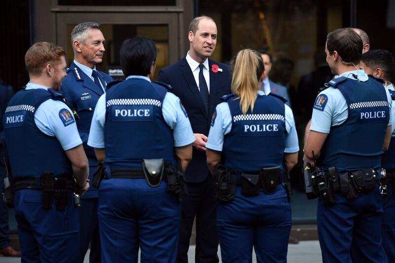 William meets with the first responders to the March 15 Christchurch attack. Reuters