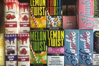 Flavoured vaping products have come under close scrutiny after doctors began seeing teenage users with the lungs of 70-year-olds. Lucy Nicholson / Reuters