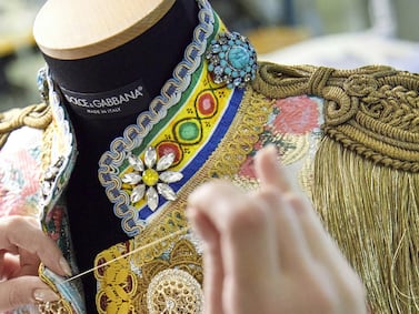 UAE students can learn hand-made techniques from Italian brand Dolce & Gabbana, as part of a design competition launched in partnership with Abu Dhabi Music & Arts Foundation. Photo: Dolce & Gabbana X ADMAF Award