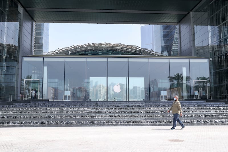 The Apple Store in the Galleria Mall on Abu Dhabi’s Al Maryah Island. Khushnum Bhandari / The National