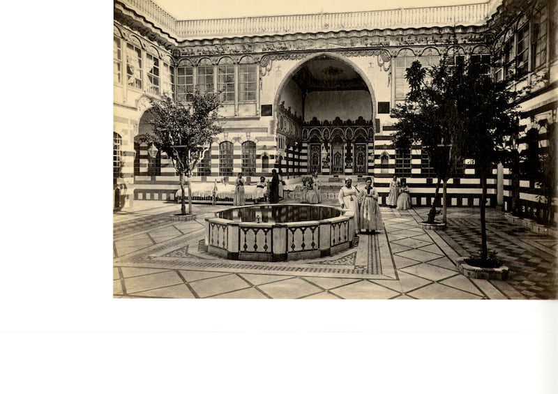 Felix Bonfils (1831-1885), 'Courtyard of the Lisbona House, Damascus' from the Pierre de Gigord Collection, Paris. Photo: Collection Pierre de Gigord
