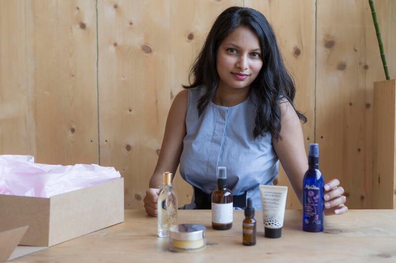 DUBAI, UNITED ARAB EMIRATES, 04 JULY 2017. Vila Vasoodaven, the founder of Greenchicme.com, a new online platform all about natural beauty and skincare. (Photo: Antonie Robertson/The National) Journalist: Hafsa Lodi. Section: Lifestyle.