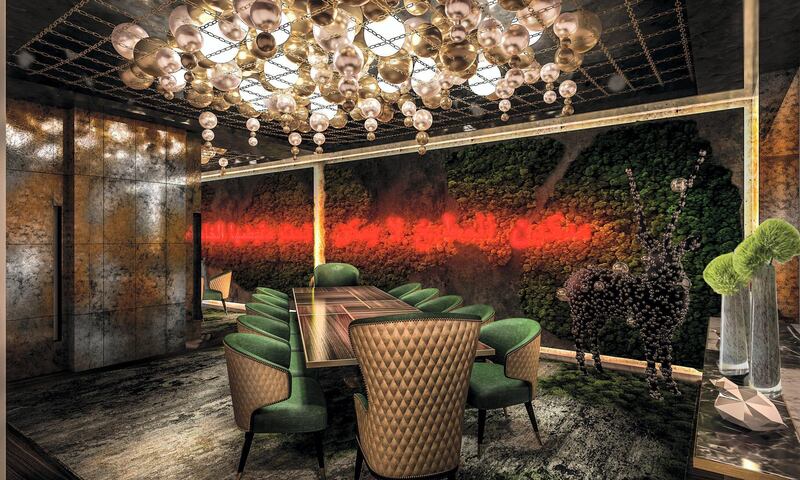 <p>Rendering of the private dining area</p>
