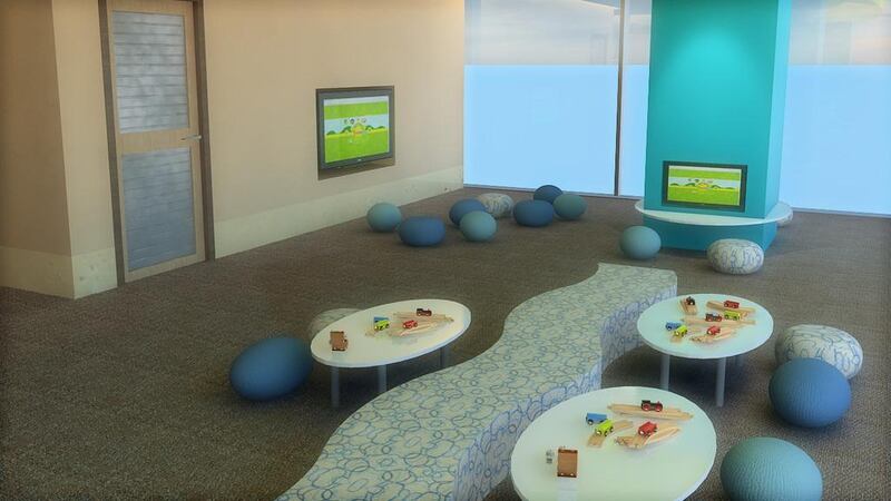 View of the children’s room in the new hospital. Courtesy Danat Al Emarat Women and Children’s Hospital.