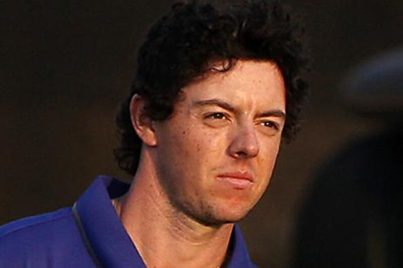Rory McIlroy in action at the DP World Tour Championship in Dubai in 2012.