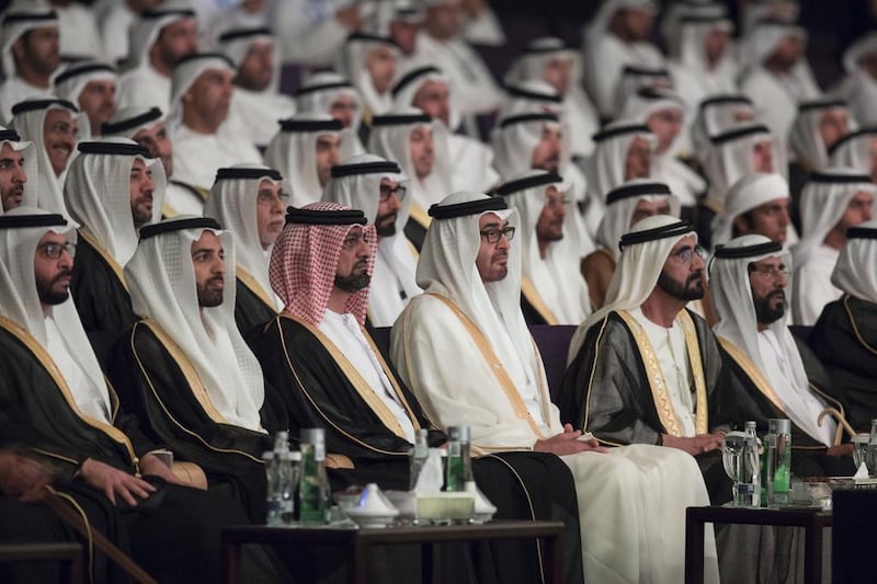 UAE leaders attend the Mother of the Nation Festival in Abu Dhabi in March. Ryan Carter / Crown Prince Court — Abu Dhabi