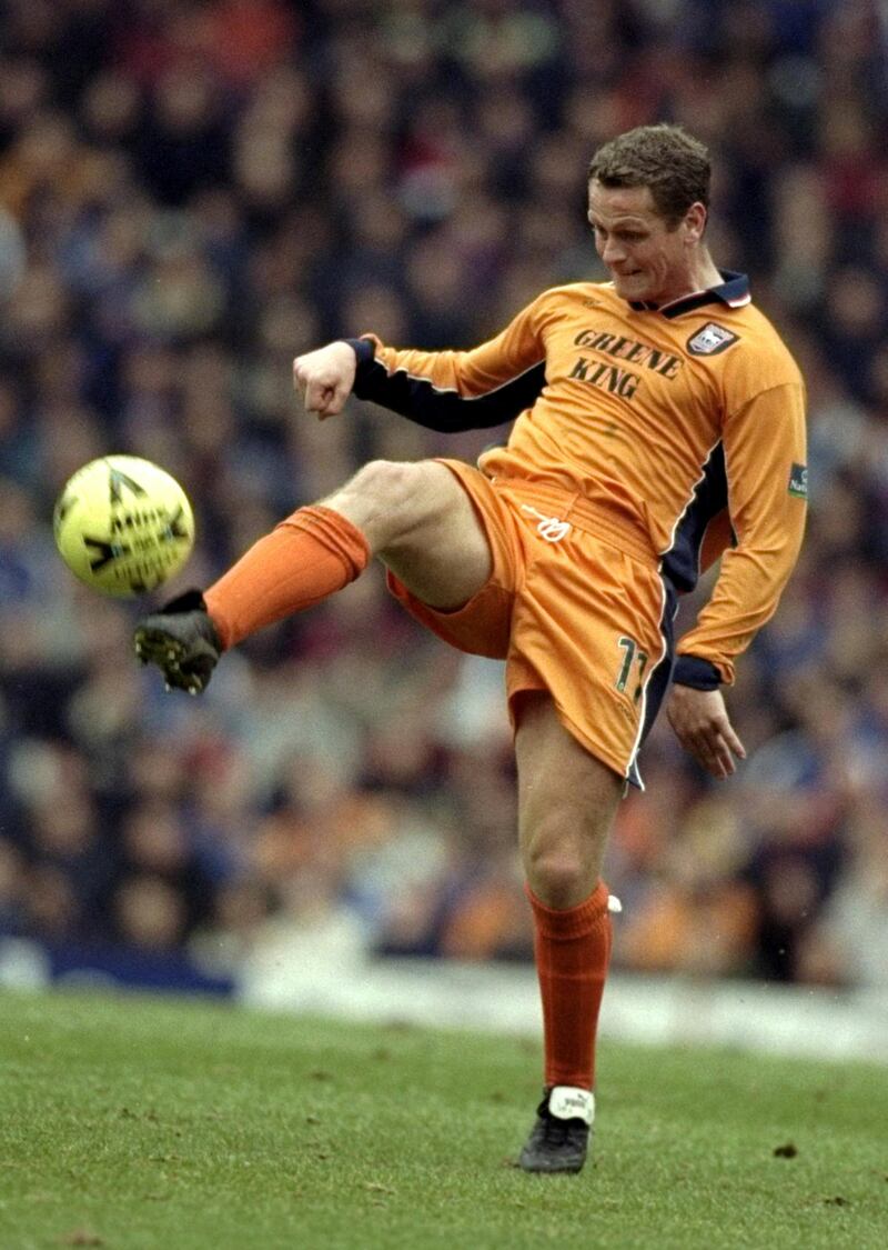 27 Feb 2000:  Jim Magilton of Ipswich Town in action during the Nationwide League Division One match against Birmingham City at St Andrews in Birmingham, England.  The game was drawn 1-1.  \ Mandatory Credit: Dave Rogers /Allsport