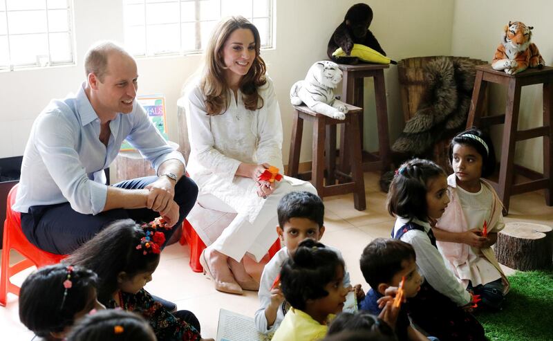 Prince William, Duke of Cambridge and Catherine, Duchess of Cambridge visit SOS Children's village during their royal tour of Pakistan on October 17, 2019 in Lahore, Pakistan. Getty Images