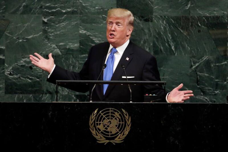 Putting "America first" is not contingent on cutting off ties with the world, as Trump's speech to the UN demonstrated. AP / Richard Drew