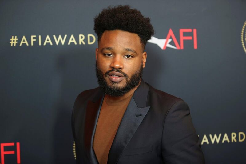 Director and writer Ryan Coogler of 'Black Panther' keeps it cool on the red carpet. REUTERS