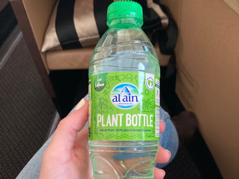 A 100 per cent plant-based water bottle