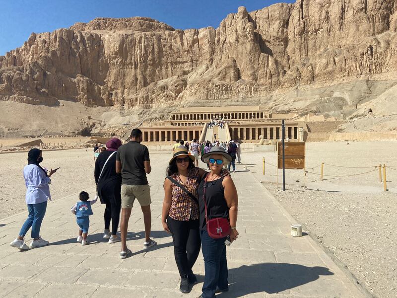 Soukayna Boudouani recently traveled from the US with a friend to take an Upper Egypt Nile cruise and see the country's historical sites, including Luxor's Hatshepsut Temple, above. Photo: Soukayna Boudouani