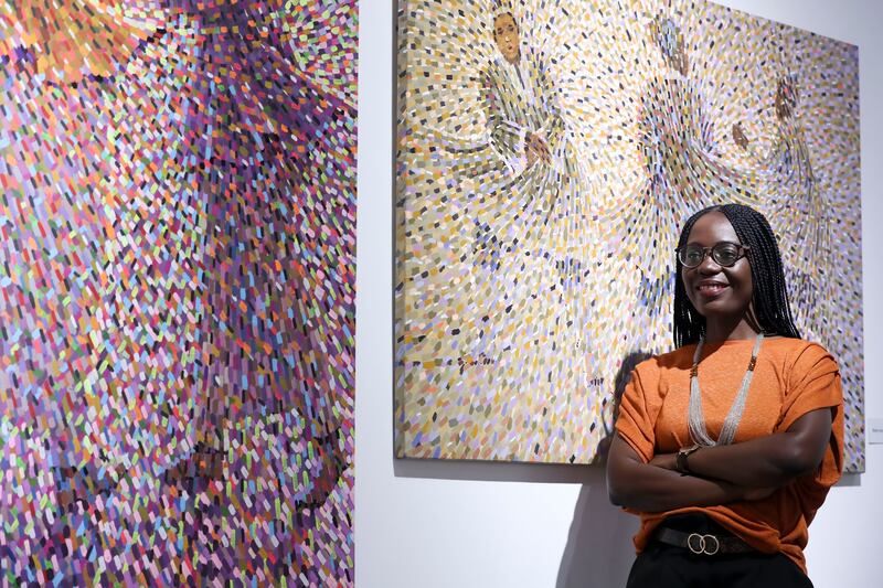 Afia Owusu-Afriyie, a curator at Efie Gallery. Khushnum Bhandari / The National