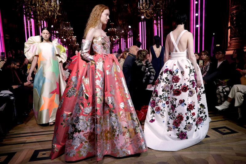 Schiaparelli's 2019 Spring-Summer Haute Couture collection fashion show in Paris, on January 21, 2019. AFP