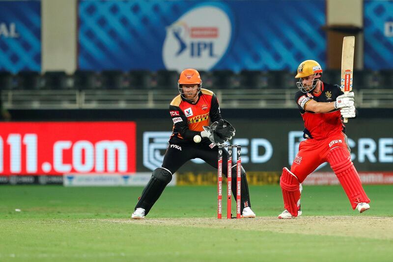 Aaron Finch of Royal Challengers Bangalore batting during match 3 of season 13 Dream 11 Indian Premier League (IPL) between Sunrisers Hyderabad and Royal Challengers Bangalore held at the Dubai International Cricket Stadium, Dubai in the United Arab Emirates on the 21st September 2020.  Photo by: Saikat Das  / Sportzpics for BCCI