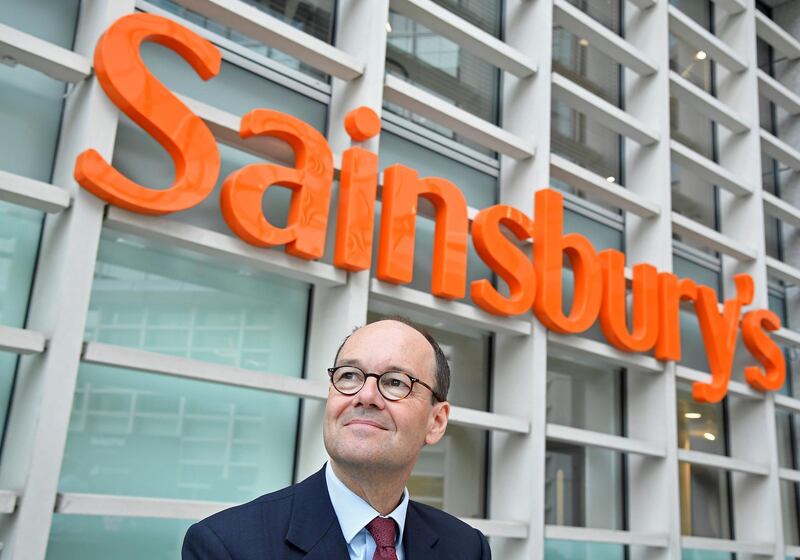 FILE PHOTO: Mike Coupe, CEO of Sainsbury's, poses for a portrait at the company headquarters in London, Britain, May 1, 2019.  REUTERS/Toby Melville/File Photo