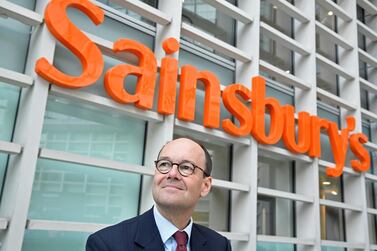 Mike Coupe, chief executive of Sainsbury's, which posted a smaller sales decline than major rivals. Reuters