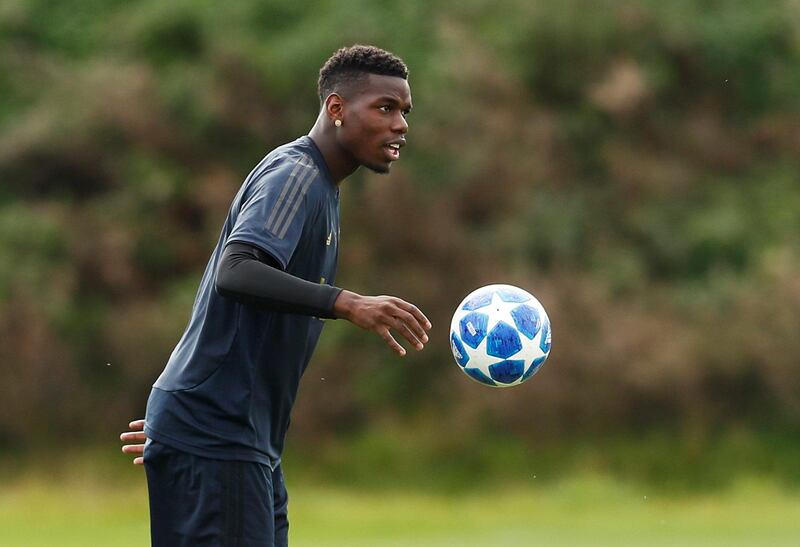 Pogba during training. Action Images via Reuters