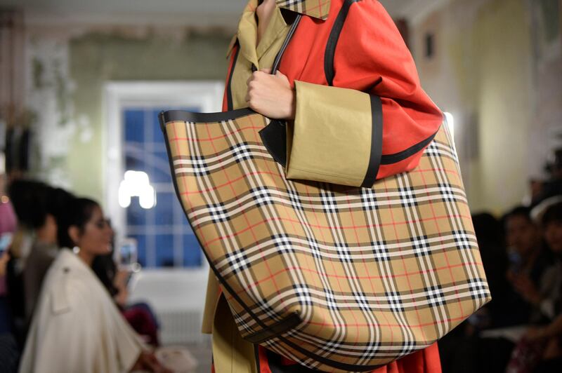 A model presents a creation at the Burberry Spring/Summer 2018 show at London Fashion Week. Mary Turner / Reuters