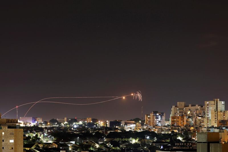 Iron Dome anti-missile system fires interception missiles as rockets are launched from Gaza towards Israel as seen from the city of Ashkelon, Israel Ashkelon November 1, 2019. REUTERS/ Amir Cohen     TPX IMAGES OF THE DAY