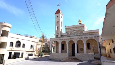 A church in Deir Mimas, a Christian town in southern Lebanon, 3km from the border with Israel. Matthew Kynaston / The National