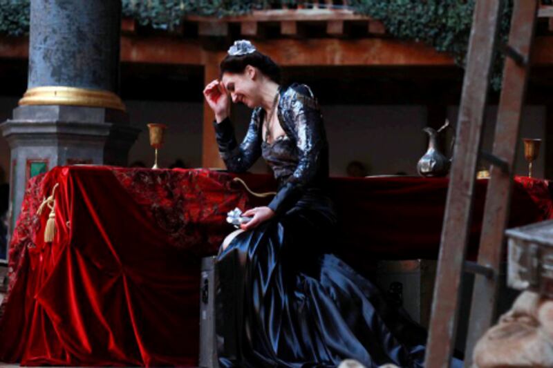 Emma Pallant as Lady Macbeth in Globe EducationÕs Playing Shakespeare with Deutsche Bank production of Macbeth, running at ShakespeareÕs Globe from 1 Ð 11 March. Photo Courtesy Ellie Kurtz
