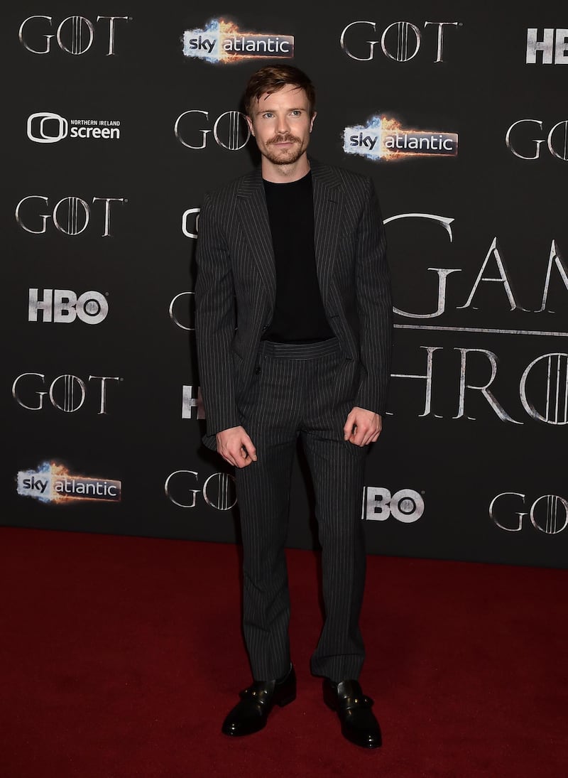 Joe Dempsie (Gendry) at the premiere of season eight of 'Game of Thrones' in Belfast. Getty Images