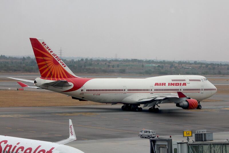 An Air India flight was delayed for three hours after a swarm of bees landed on the cockpit window