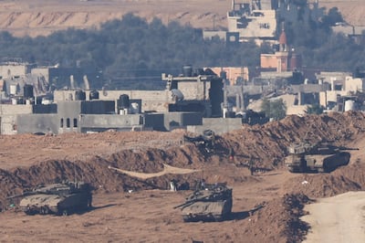 Israeli army tanks manoeuvre in Gaza. Reuters 