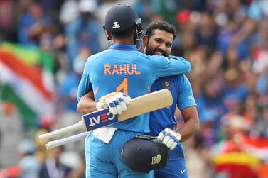 India openers KL Rahul and Rohit Sharma put on 189 runs together for the first wicket against Sri Lanka at Headingley on Saturday. Jon Super / AP Photo