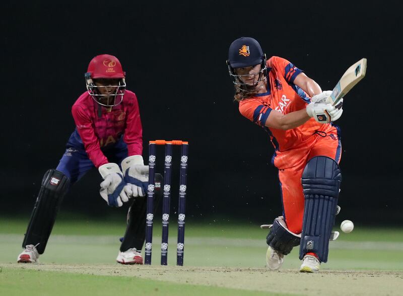 Robine Rijke top scored for the Netherlands with 44 off 36 balls