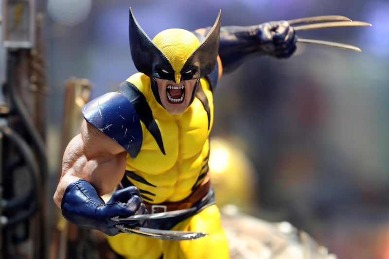 Dubai, United Arab Emirates - May 26, 2019: Photo Project. Wolverine figurine. Comicave is the WorldÕs largest pop culture superstore involved in the retail and distribution of high-end collectibles, pop-culture merchandise, apparels, novelty items, and likes. Thursday the 30th of May 2019. Dubai Outlet Mall, Dubai. Chris Whiteoak / The National