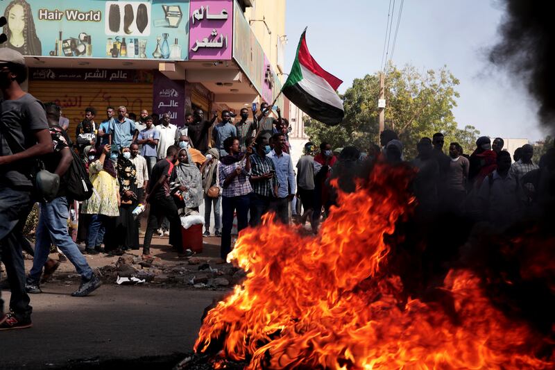 Security forces used tear gas to disperse thousands of pro-democracy protesters. AP