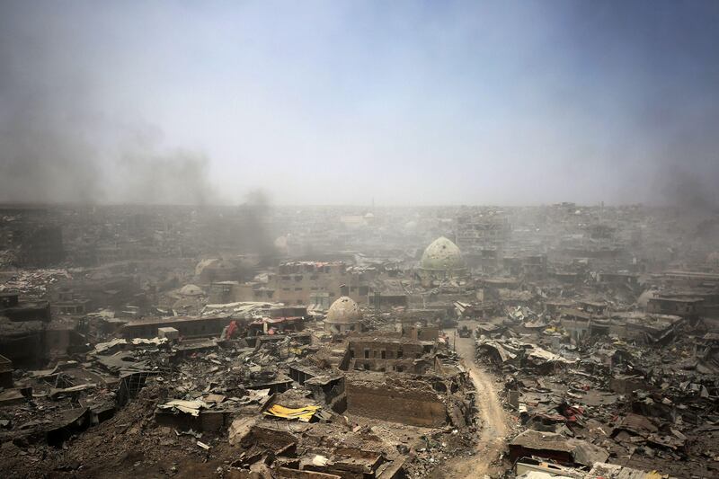 The US dropped 24,000 bombs on Iraq and Syria last year alone. Ahmad Al Rubaye / AFP