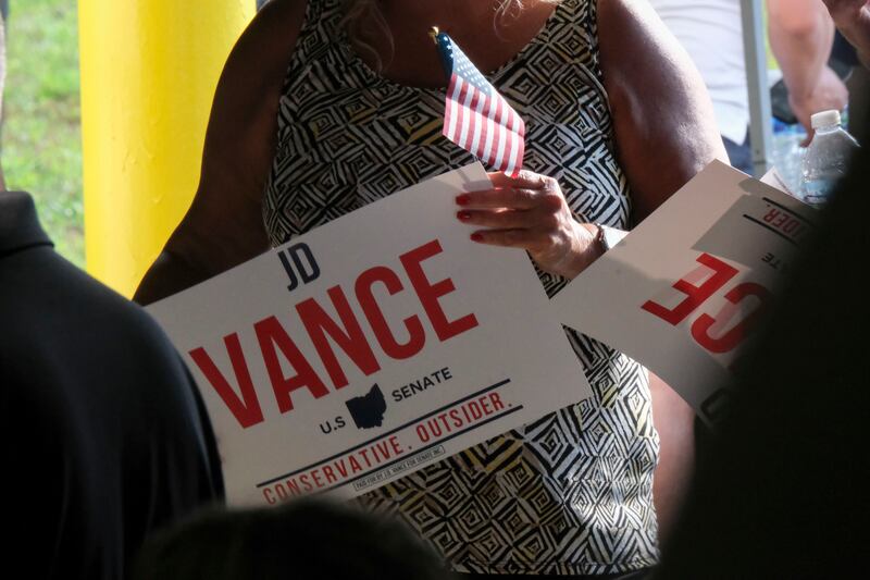 JD Vance beat six other candidates in a race that set a record for the most money - $66 million - ever spent on an Ohio election. AP